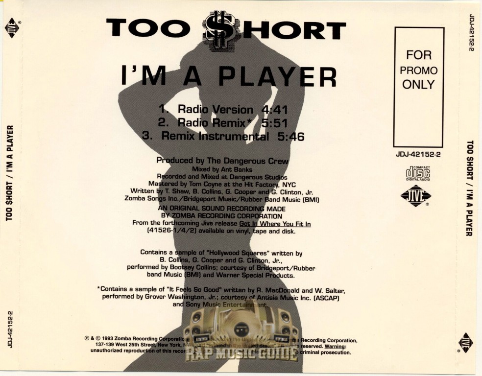Too $hort / I'm a Player テープ&CDS G Rap Too $hort - I'm A Player (Official Video) - YouTube
